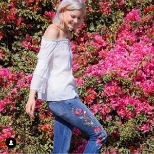 Kut from the Kloth Reese Embroidered Straight NWT